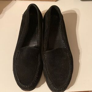 Black suede Cole hasn loafers